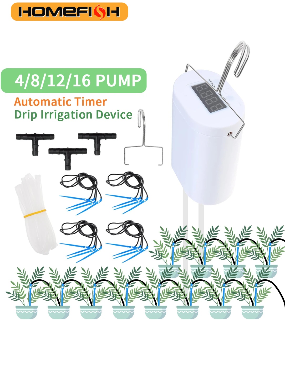 Gardening Tools Kit For Home Garden - 홈피쉬 자동 식물 꽃 물주기 펌프