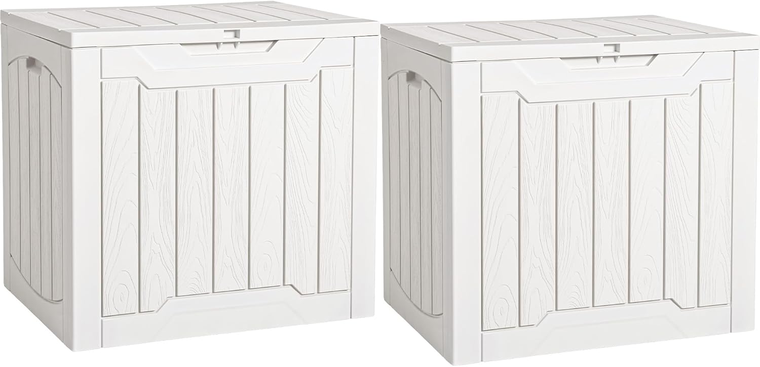 Gardening Tools Storage - 31갤런 데크 박스 2개 세트, 잠금