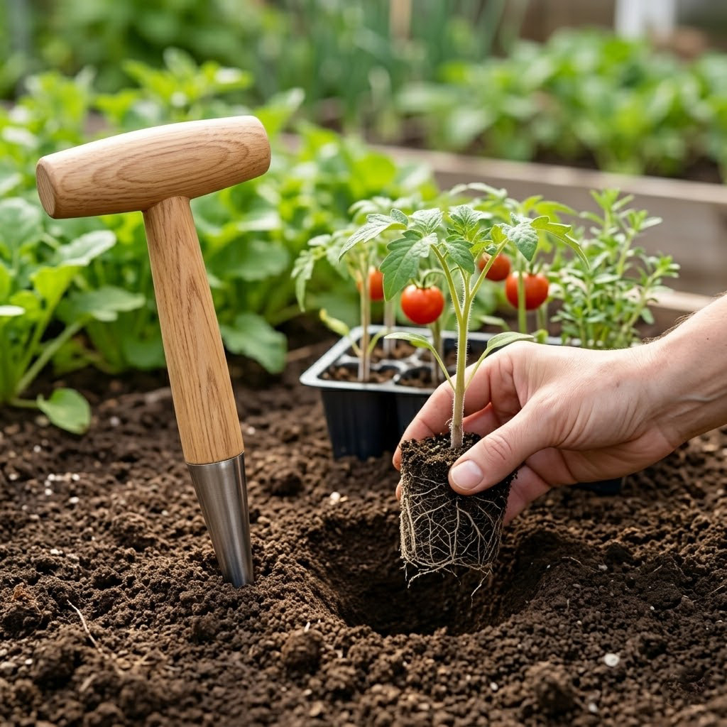 Gardening Tools For Digging - 나무 손잡이 손용 심기 도구, 파종·파종·이식용