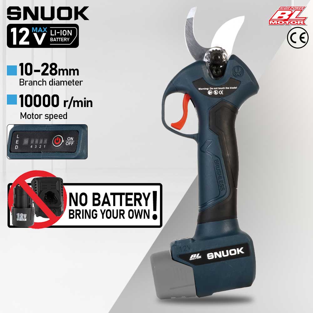 Gardening Tools Battery Powered - SNUOK 12V 브러시리스 전기 가지치기 가위