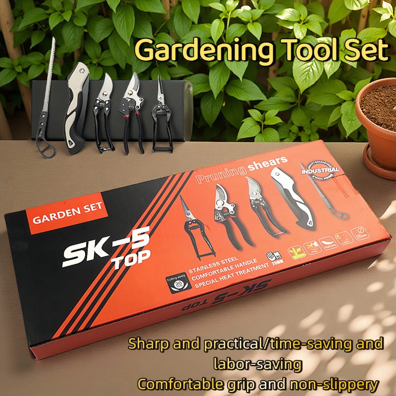 Gardening Tools Kit For Home Garden - 5종 정원 도구 세트, 고강도 가지치기