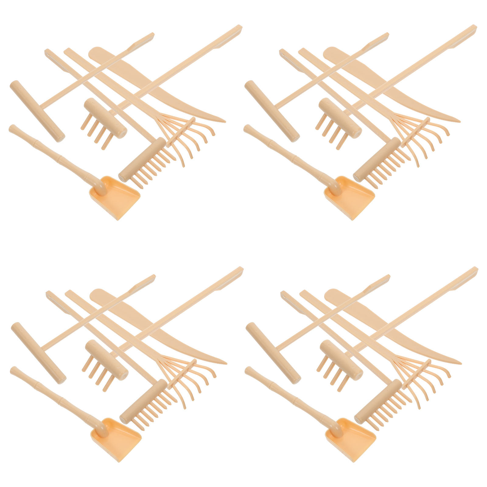 4세트 미니 젠 가든 모래 갈퀴 도구 소형 트레이 액세 - Gardening Tools Kit For Home Garden 리뷰 및 가격