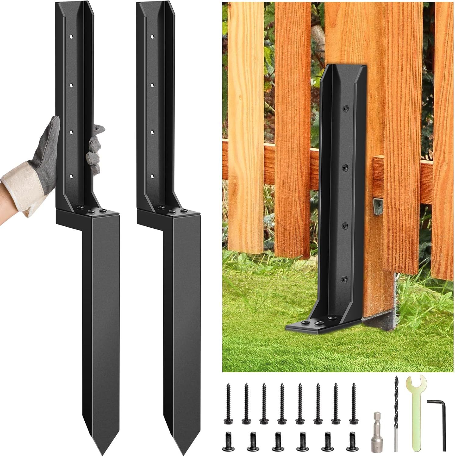 2개입 울타리 수리 앵커 울타리 금속 보강 도구 키트  - Gardening Tools Kit For Home Garden 리뷰 및 가격