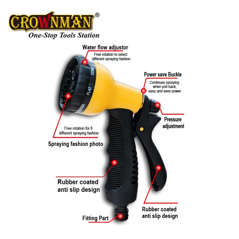 정원용품 고품질 8가지 패턴 정원용 물 호스 노즐 건  - Gardening Tools Quality 리뷰 및 가격
