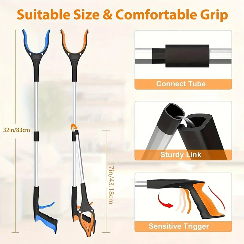 32 인치 엑스트라 롱 접이식 그래버 Reacher P - Gardening Tools For Elderly 리뷰 및 가격