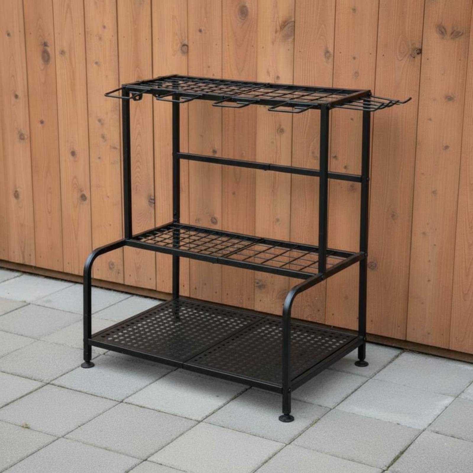 금속 정원 도구 랙, 높이 조절 가능 받침대, 넘어짐  - Gardening Tools Storage 리뷰 및 가격