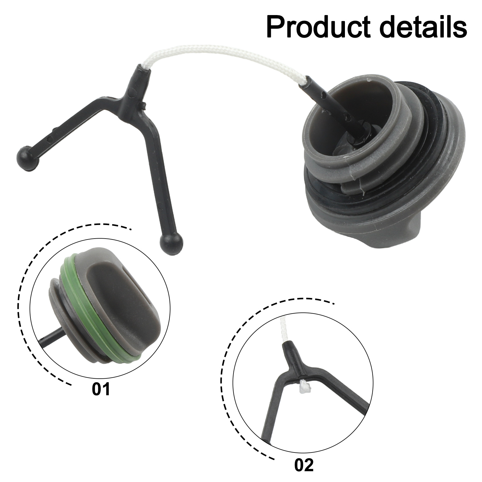 고품질 휴대용 오일 연료 캡 블랙 커버 교체 세트 2p - Gardening Tools Quality 리뷰 및 가격