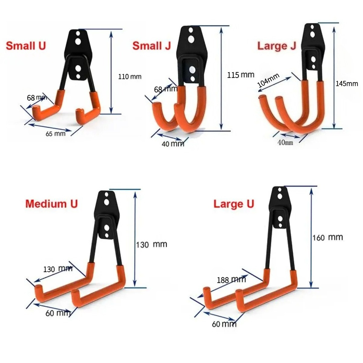 헤비 듀티 벽걸이형 금속 차고 걸이, 구멍 뚫기 필요, - Gardening Tools For Digging 리뷰 및 가격