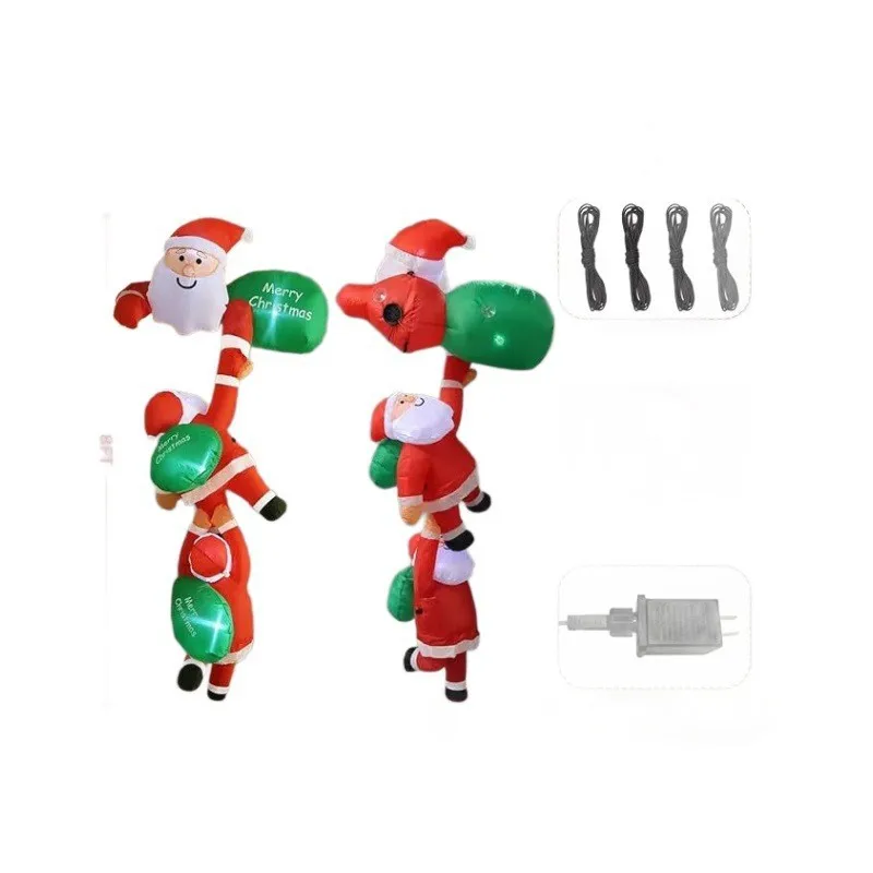 크리스마스 에어블로우 장식품, 삼면 벽 등반 노인 캐릭 - Gardening Tools For Elderly 리뷰 및 가격