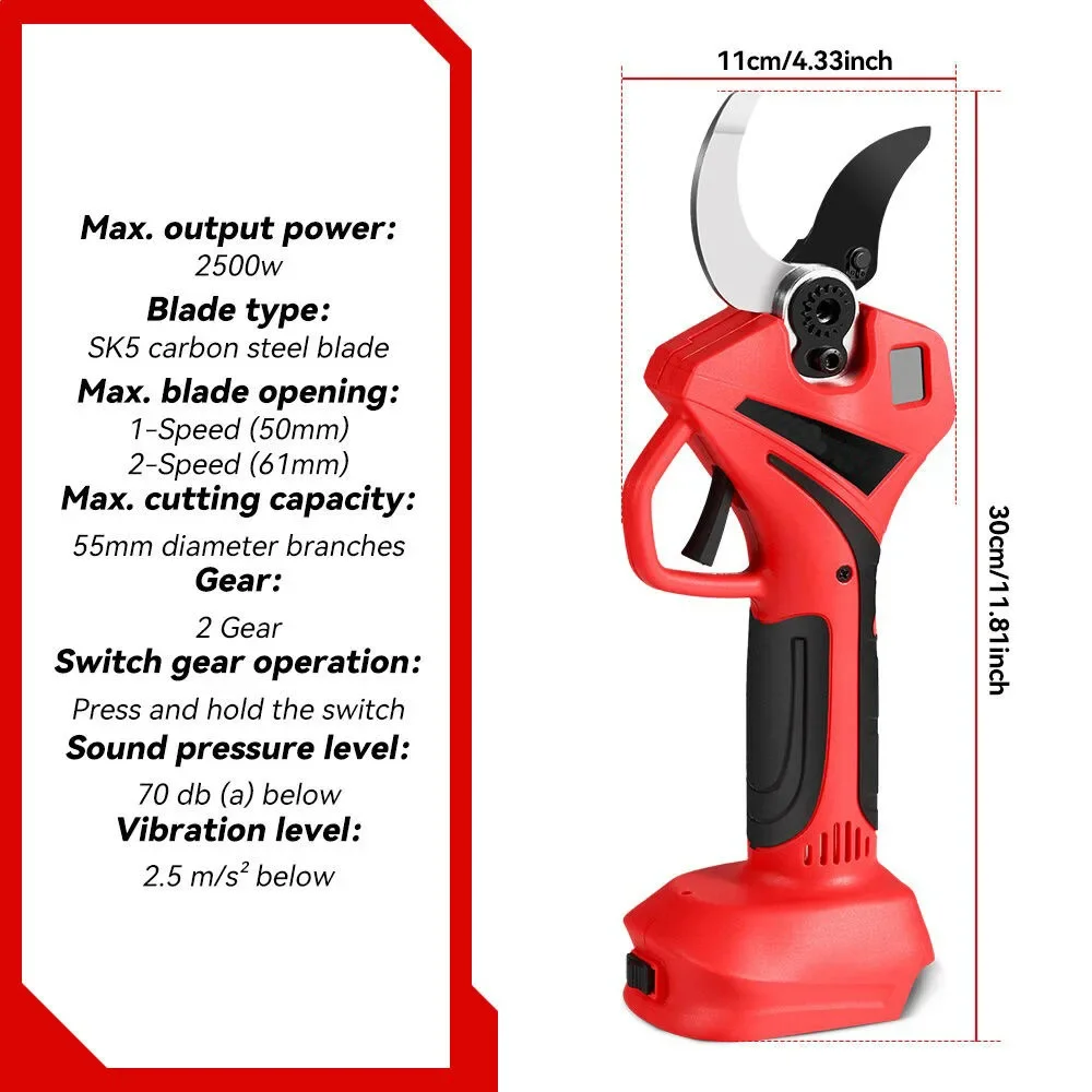 55mm 브러시리스 전기 가위 무선 가지 치기 전단 나 - Gardening Tools Battery Powered 리뷰 및 가격